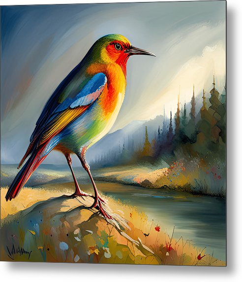 Abstract Bird Feather Art Colorful Painting - Canvas Print – artAIstry