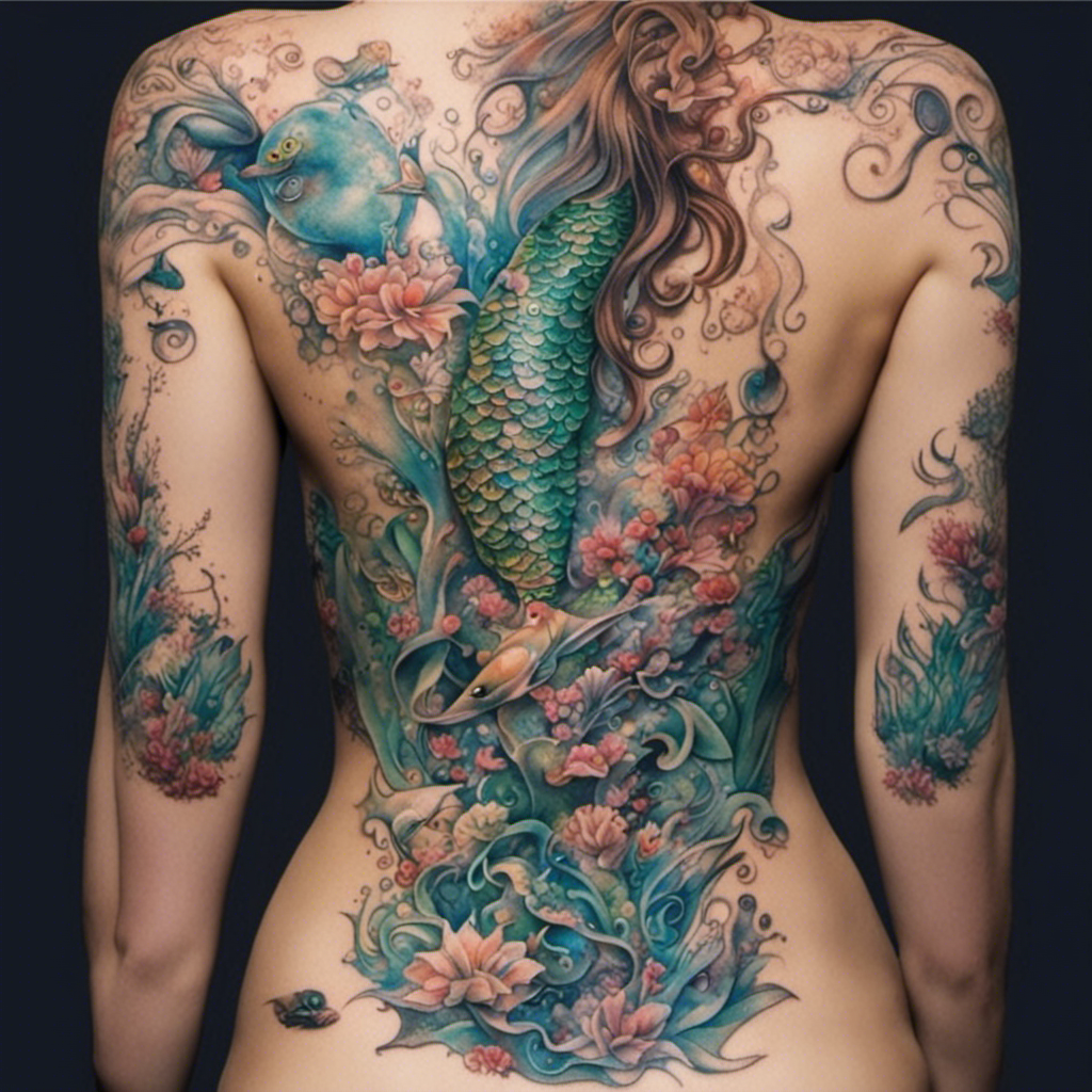 50 Coral Reef Tattoo Designs For Men  Aquatic Ink Mastery  Tattoo designs  men Coral tattoo Mermaid tattoos