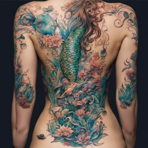 Ocean Tattoo Ideas Created with Ai