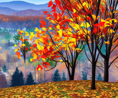 fall acrylic paintings