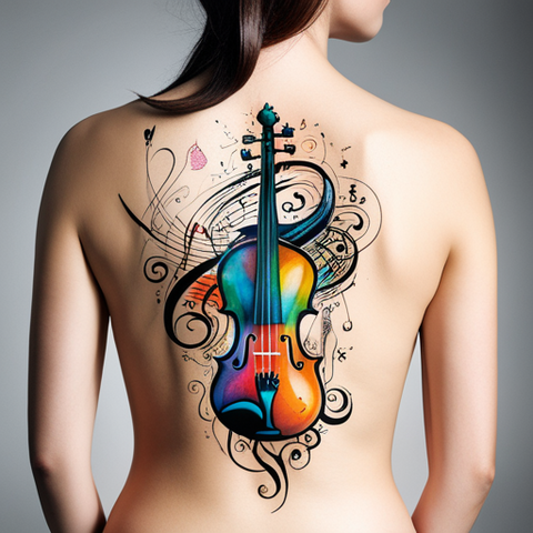 music notes tattoos for men chest