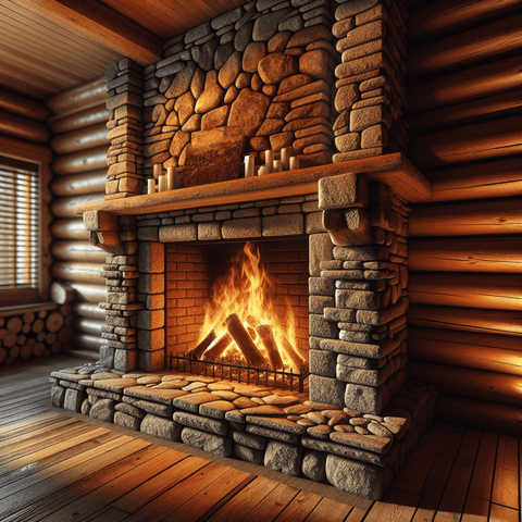 117 Stone Fireplace Ideas Created with AI