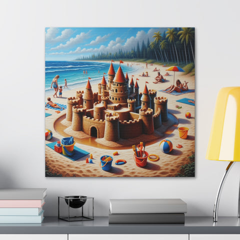 Majestic Sandscape Fortress - Canvas Print