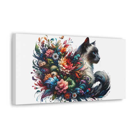 Whiskers in Bloom - Canvas Print