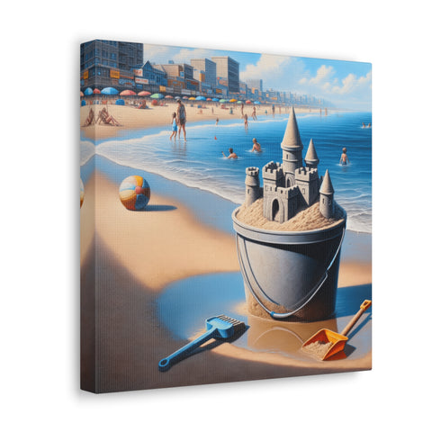 Coastal Fortress: Dreams in the Sand - Canvas Print