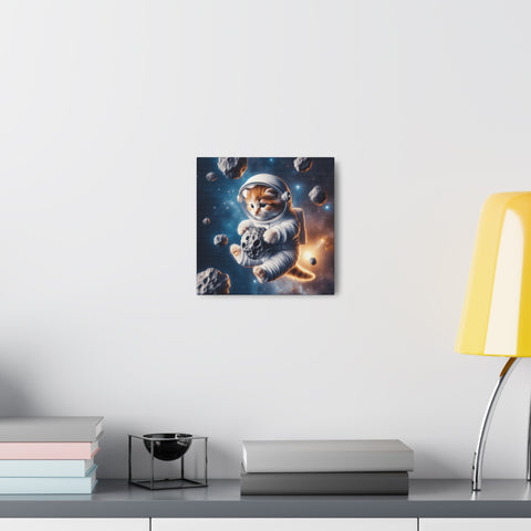 Cosmic Whisker Voyage - Canvas Print