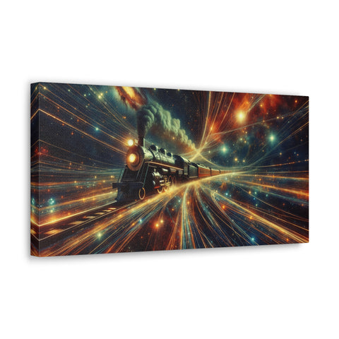 Cosmic Locomotion: The Intergalactic Express - Canvas Print