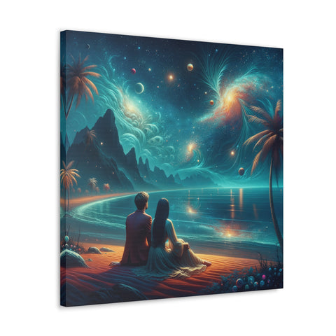 Celestial Cove Embrace - Canvas Print