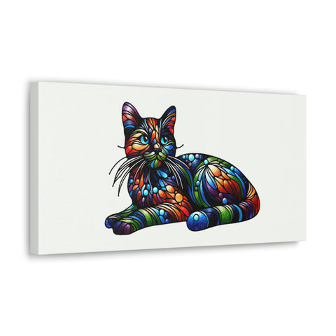 Chromatic Feline Fantasy - Canvas Print