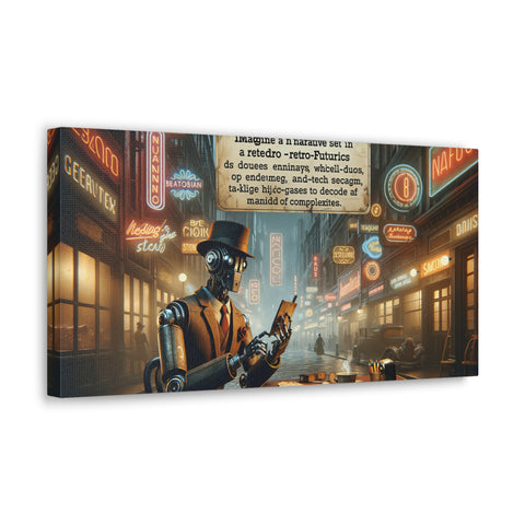 The Clockwork Scribe: Tales of Tomorrow - Canvas Print