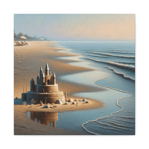 Serenitys Citadel by the Shore - Canvas Print