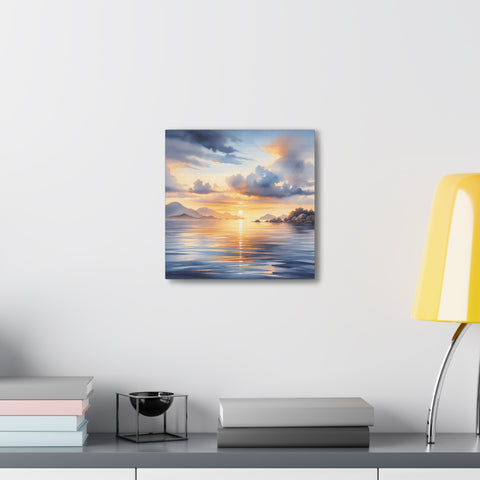 Twilight Serenade by the Shore - Canvas Print
