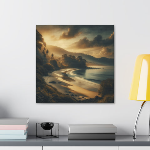 Twilight's Amber Embrace - Canvas Print