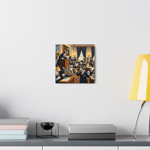 The Feline Assembly - Canvas Print