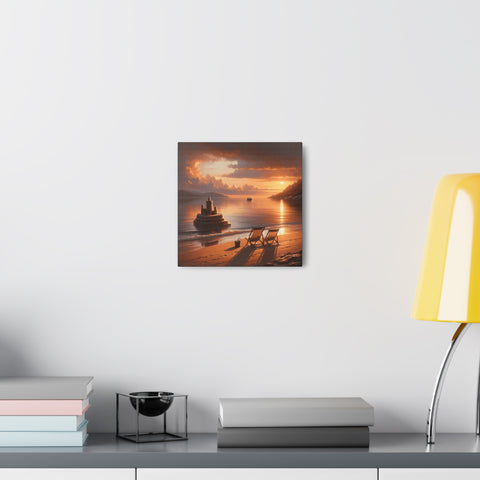 Twilight Bastion by the Sea - Canvas Print