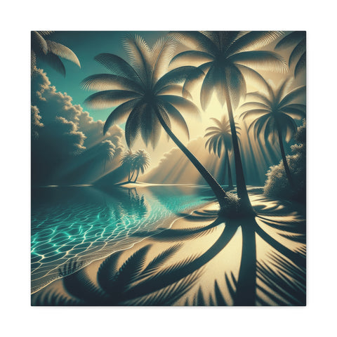 Serenity of the Twilight Palms - Canvas Print