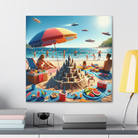 Seaside Serenade of Sand - Canvas Print