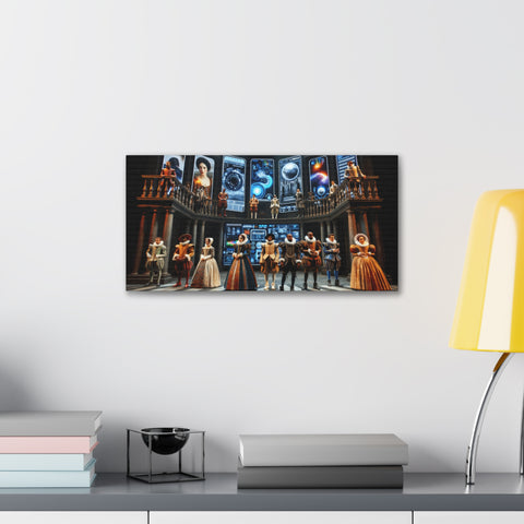 Chrononauts' Conclave: A Galactic Renaissance Gathering - Canvas Print