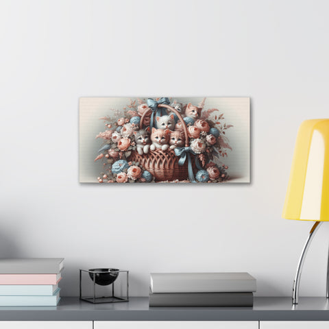 Whiskers in Bloom - Canvas Print