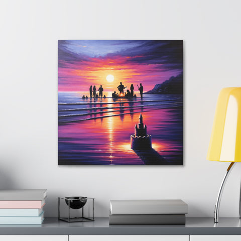 Twilight Turrets by the Sea - Canvas Print