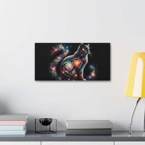 Cosmic Feline Mystique - Canvas Print