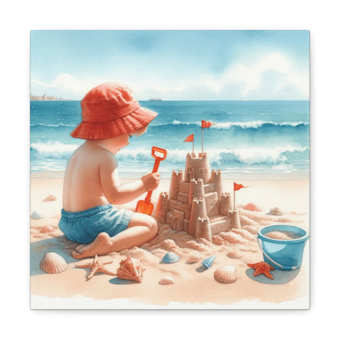 Seaside Kingdom: A Childs Beachside Dream - Canvas Print