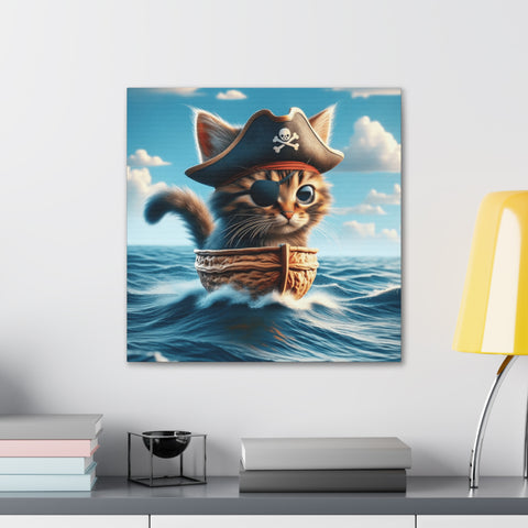 Purrates of the Carib-meow-n - Canvas Print
