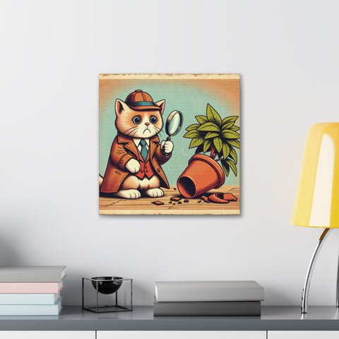 The Great Whisker Detective - Canvas Print