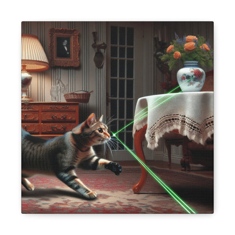 Lasers and Whiskers - Canvas Print