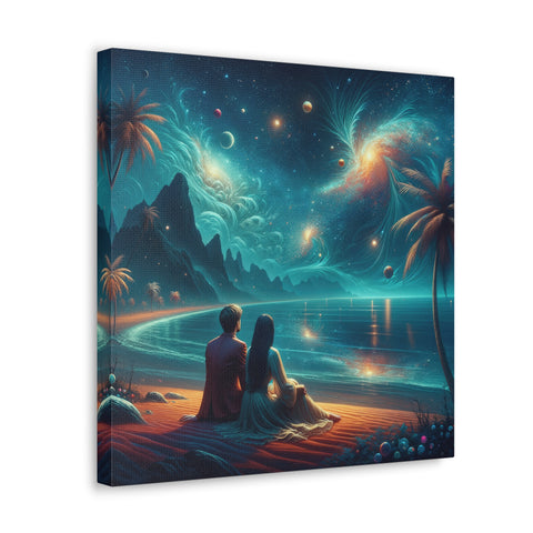Celestial Cove Embrace - Canvas Print