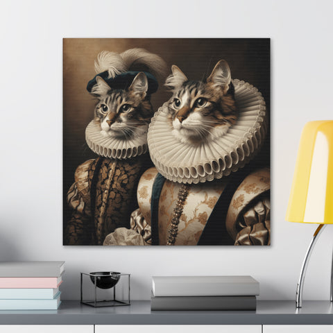 Whiskers in the Court - Canvas Print