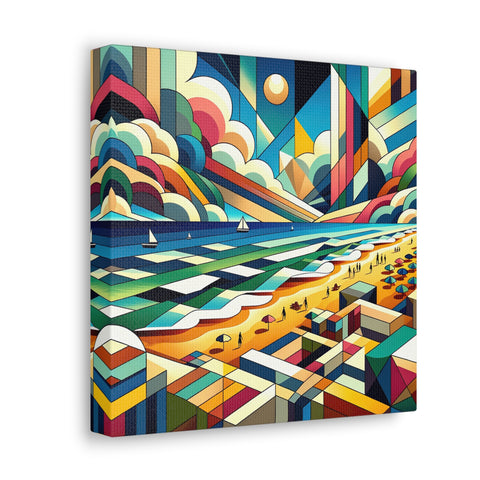 Geometric Coastal Symphony - Canvas Print