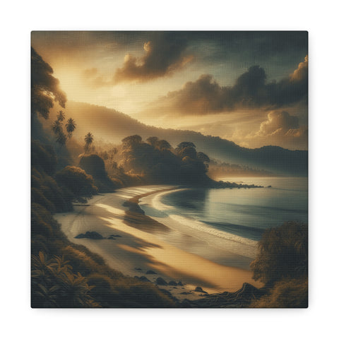 Twilight's Amber Embrace - Canvas Print