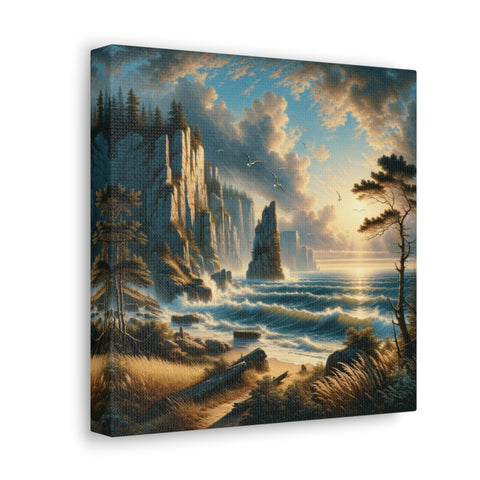 Majestic Cliffs at Dusk - Canvas Print