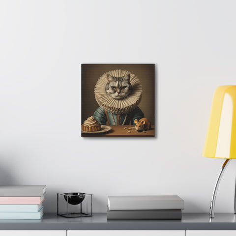The Aristocratic Whiskers and the Pastry Pilferer - Canvas Print