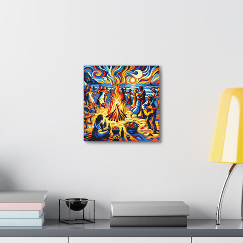 Rhythms of the Flamboyant Eve - Canvas Print