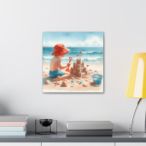 Seaside Kingdom: A Childs Beachside Dream - Canvas Print