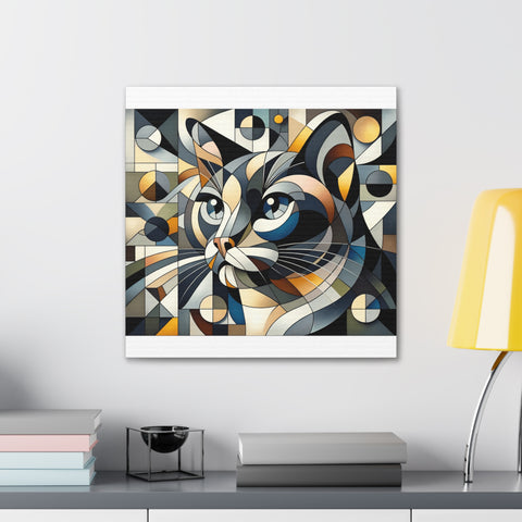 Geometric Whiskers - Canvas Print