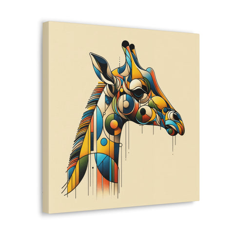 Chromatic Dreams of a Giraffe - Canvas Print