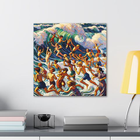 The Aquatic Tapestry of Youth - Canvas Print