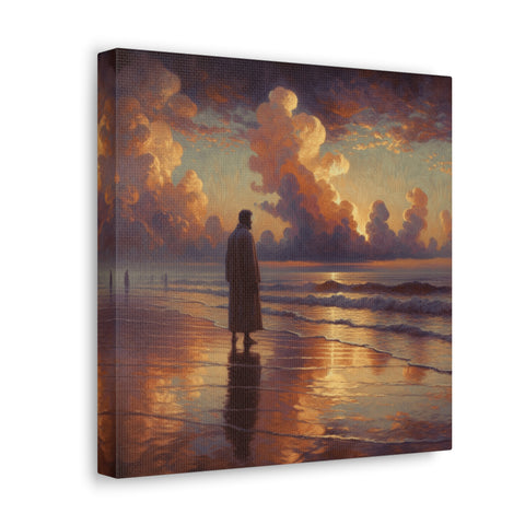 Contemplation at Twilight's Embrace - Canvas Print