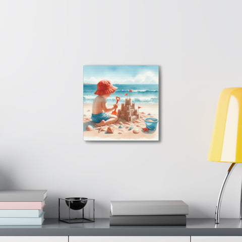 Seaside Kingdom: A Childs Beachside Dream - Canvas Print