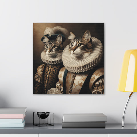 Whiskers in the Court - Canvas Print