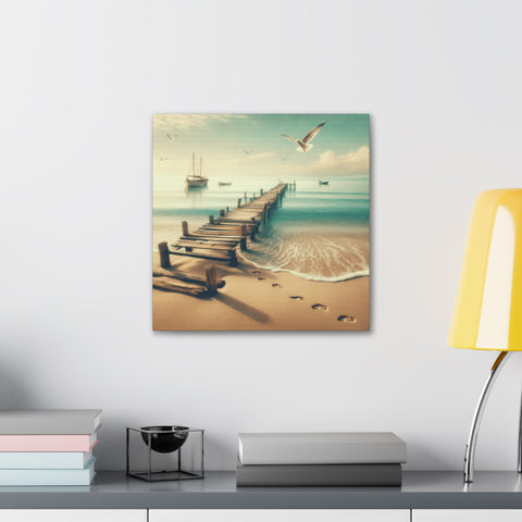 Serenity Pier at Dawn - Canvas Print