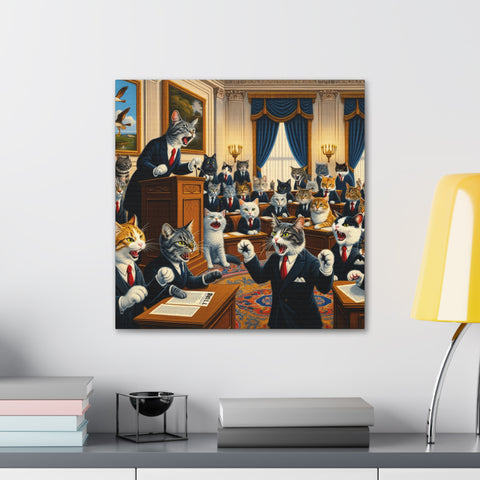 The Feline Assembly - Canvas Print