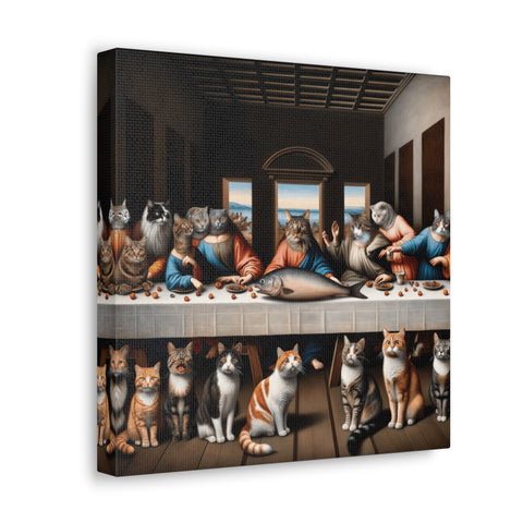 The Feline Supper - Canvas Print