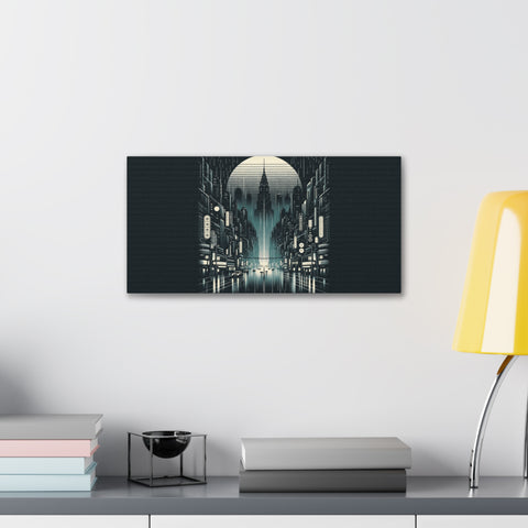 Metropolis at Moonrise - Canvas Print