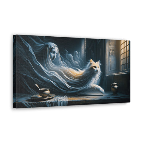 Mystique of the Feline Muse - Canvas Print