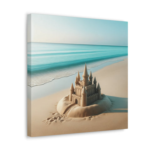 Sovereign Sands: The Coastal Citadel - Canvas Print