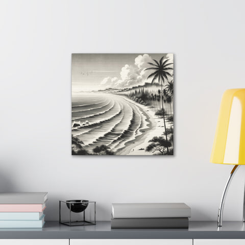 Monochrome Serenity - Canvas Print